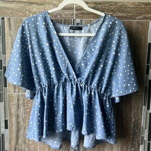 Size L SHEIN blue top.